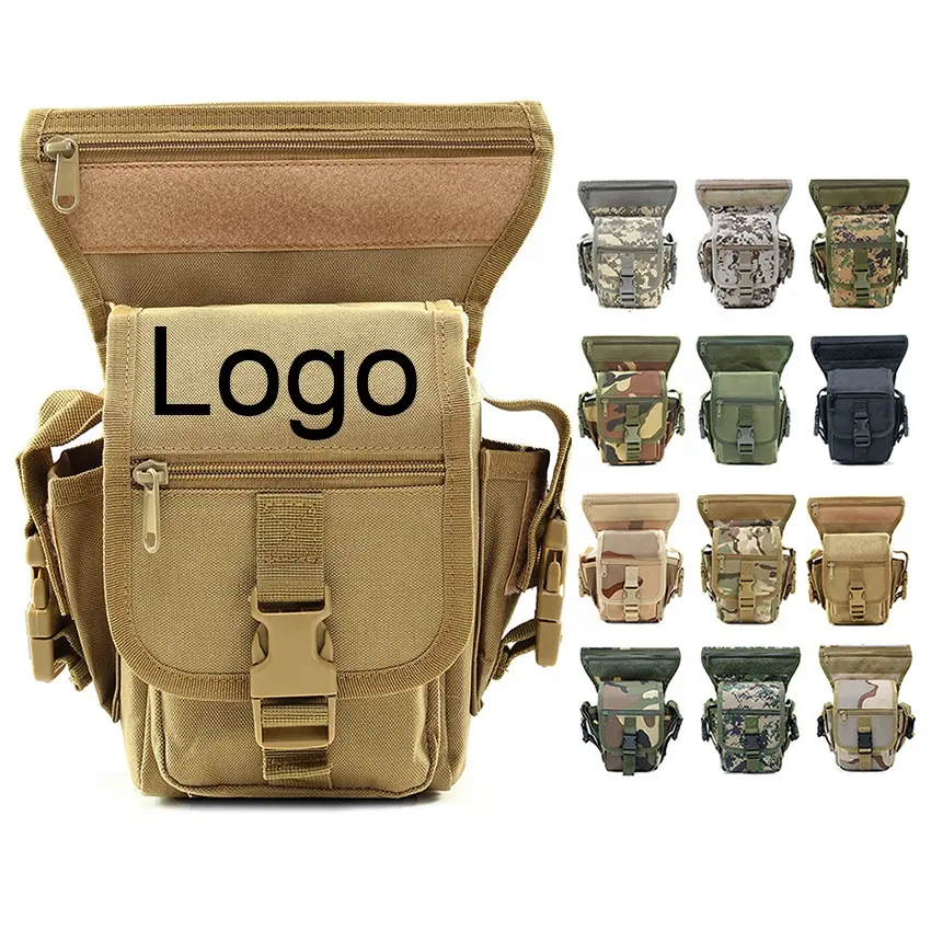 Fashion Men Tactical Thigh Bag Utility Waist Pack Pouch Adjustable Hiking Male Waist Hip Tactical Leg Bag