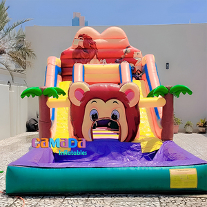 Castillo Inflable en Oferta, Castillo Hinchable <span class=keywords><strong>con</strong></span> Tobogán <span class=keywords><strong>de</strong></span> Agua y Piscina Cuadrada, Juego Infantil para Niños Pequeños, Parque Infantil al Aire Libre - Product Image 3