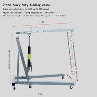 2ton Chine Mini grue pliante Portable voiture moteur grue