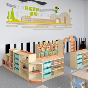 Armoire de rangement en bois pour enfants, étagère à livres, organisateur de jouets pour maternelle, école, salle de classe, durable - Product Image 4