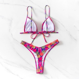 OEM Textured <b>Bikini</b> Custom Women Swimsuit Print <b>Bikini</b> <b>Set</b> Sexy Women Swimwear 2025 - Product Image 1