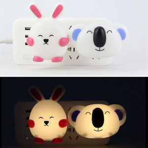 2024 lampu malam LED indah lucu dengan cahaya lembut di kelinci kucing Koala ternak desain kartun untuk kamar anak-anak atau ruang cuci <span class=keywords><strong>PL</strong></span> - Product Image 4
