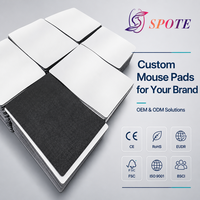 Tapis de souris vierges en caoutchouc blancs personnalisables en usine, toutes tailles, pour sublimation, matériau imprimable