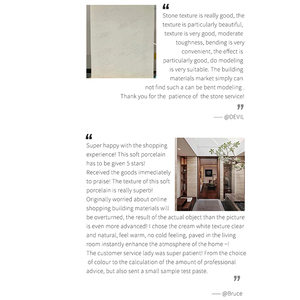MIGLIORE Travertin (type 2) Panneau Flexible Pierre Déco Murale pour Mur Extérieur Revêtement <span class=keywords><strong>Maison</strong></span> - Product Image 5