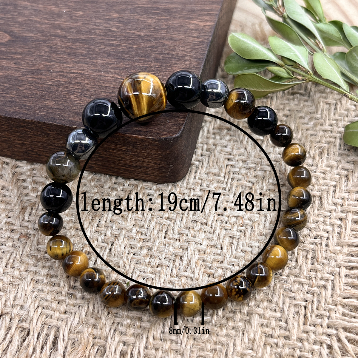 Yellow Tiger Eye Triple Protection Bracelet for Men & Women
