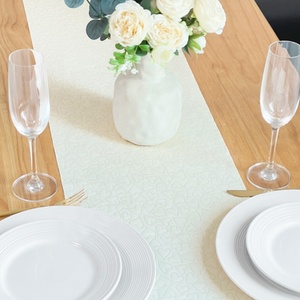 Màu hồng ngà màu be không dệt màu rắn trái tim Jacquard tình yêu bảng Á hậu cho ngày kỷ niệm ngày cưới của mẹ - Product Image 1