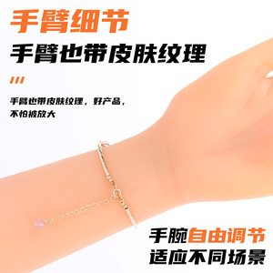 Modèle de main en silicone souple pour présentation de bijoux, bracelets en jade, accessoire de diffusion en direct, pratique de nail art, main féminine artificielle réaliste - Product Image 3