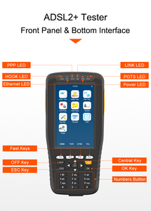 Probador TM 600 <span class=keywords><strong>ADSL</strong></span>/VDSL2 prueba DMM OPM <span class=keywords><strong>medidor</strong></span> VFL rastreador de tono teléfono TDR Cable localizador de fallas - Product Image 3