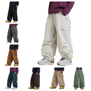 Pantalones de Snowboard Estilo Cargo Americanos Impermeables 20k, Pantalones de Esquí Profesionales Unisex con Múltiples Bolsillos y Resistentes al Viento - Product Image 4