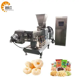 corn snack food equipment slanty snack bar twin screw extruder machinery prices puff food making machine