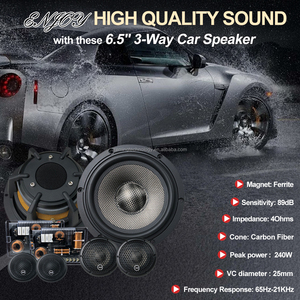 Haut-parleur de voiture en aluminium OEM 6,5 pouces, haut-parleur de voiture à 3 voies coaxial, haut-parleur de médium 6,5 pouces pour mise à niveau - Product Image 2