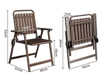 Chaise pliante moderne portable imperméable en fer dossier de protection solaire pour cuisine extérieure villa jardin balcon chambre école parc