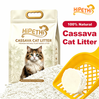 Litière pour chat en cassave certifiée, parfum personnalisé, biodégradable, export standard, expédition en conteneur complet