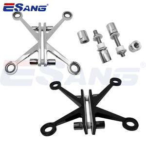 ESANG Heavy Duty Type 304/316 Acero inoxidable Construcción Cortina Pared Accesorios Junta fija Araña de vidrio de cuatro brazos - Product Image 2