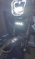 Phares LED avant à 3 lentilles pour véhicules électriques, projecteurs de moto, modèle de modernisation/amélioration externe ultra-lumineux haute intensité