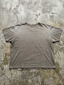Camiseta de punto personalizada estilo hip hop, vintage, con efecto desgastado, cuello redondo, ligera, 100% algodón, estampada, corte cuadrado, para hombre - Product Image 3