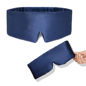 Vente en gros 22 Momme soie soins des yeux <span class=keywords><strong>masque</strong></span> de sommeil 6A haute qualité soie de mûrier grand <span class=keywords><strong>masque</strong></span> <span class=keywords><strong>pour</strong></span> les yeux avec sangle réglable Magic Tape - Product Image 5