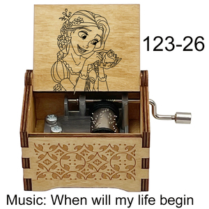 Boîte à <span class=keywords><strong>musique</strong></span> princesse conte de fées à cheveux longs pour enfants, 18 notes, mécanisme à manivelle, cadeau pour enfants - Product Image 6