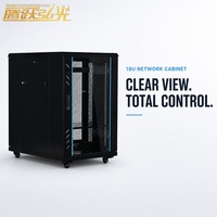Armoire serveur sur pied 1000*600*1000mm en acier laminé à froid, coffret pour équipement de données, porte en verre trempé, roulettes mobiles