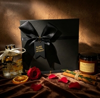 Coffrets cadeaux de luxe LANJO, ensemble bougie et diffuseur avec étiquette privée personnalisée et sac cadeau pour anniversaire, Noël