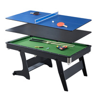 Table de billard convertible de 6 pieds pliable de 6 pieds multi-jeux à manger Tennis de table Mini table de billard 3 en 1 pour enfants et adultes