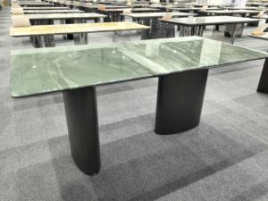 Đẹp rồng tĩnh mạch màu xanh lá cây đá cẩm thạch sang trọng đá nhà bếp Countertop bàn ăn trang trí hàng đầu đánh bóng mà không cần bệ cơ sở - Product Image 2