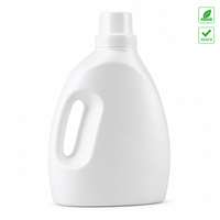 Bouteille de liquide à lessive en HDPE imprimée sur mesure, grande capacité 5L avec poignée, OEM ODM acceptés, minimum 1000 pièces