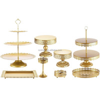 Soporte Dorado para Tartas, Decoración para Fiestas de Cumpleaños, Exhibidor para Mesa de Postres, Bodas, Navidad