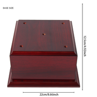 En stock Accessoires de trophée Socle en bois rouge pour trophées de compétition sportive