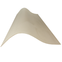 Meilleures ventes : Panneau décoratif mural flexible en MDF à motif ondulé, lambris courbé, demi-panneau MDF pliable, panneau de fibres à lattes
