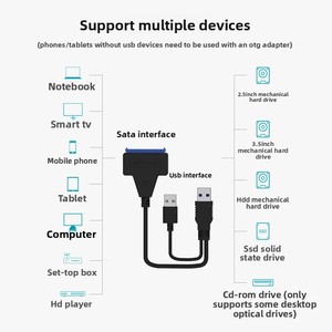 <span class=keywords><strong>Cable</strong></span> Adaptador <span class=keywords><strong>USB</strong></span> 3.0 <span class=keywords><strong>a</strong></span> SATA - <span class=keywords><strong>Cable</strong></span> Externo de 25 Pulgadas para SSD/HDD, Plug-and-Play, Fácil de Conectar, Empaque con Banda Perlada - Product Image 4