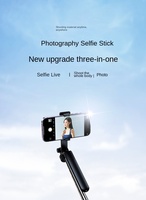 Support de téléphone portable réglable rose compatible Bluetooth avec lumière LED circulaire, antidérapant, idéal pour les selfies et les diffusions TikTok