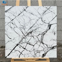 Carrelage en marbre poli 600x600 mm, carrelage en porcelaine émaillée, carrelage de sol antidérapant, aspect marbre, carreaux en porcelaine