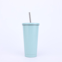Gobelet isotherme portable et élégant en acier inoxydable avec isolation thermique de 12 à 24 heures et paille réutilisable pour les amateurs de café et de thé