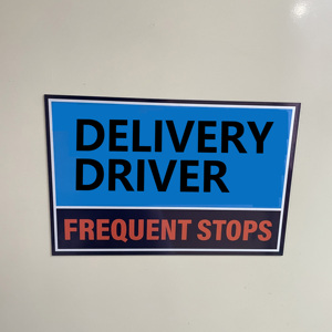 Aimant de <span class=keywords><strong>voiture</strong></span> <span class=keywords><strong>personnalisé</strong></span> réfléchissant pour chauffeur de livraison, avec inscription « Arrêts fréquents » - Product Image 3