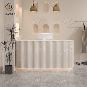 Moderna vernice minimalista legno metallo registratore di <span class=keywords><strong>cassa</strong></span> salone di bellezza <span class=keywords><strong>Bar</strong></span> Reception Logo personalizzato Front Desk - Product Image 2