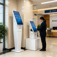 Kiosque à écran tactile de 21,5 pouces, PC industriel Android, terminal en libre-service pour la commande en restaurant, gestion des visiteurs