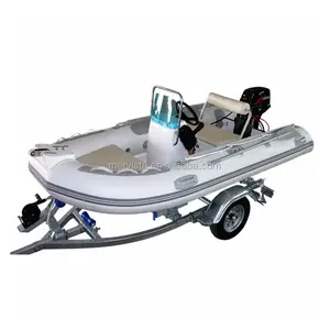 Ce Hypalon Fiberglass Inflatable 4 Person Panga Boat With Outboard Engine