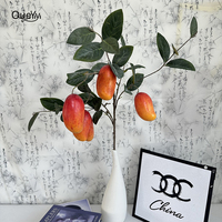 Kunstmatige mangoboomtak, nep mango stengels 95cm, zes mango's, groothandel, rechtstreeks van de fabriek, fruittak voor thuisdecoratie, vaas QYYN-1031