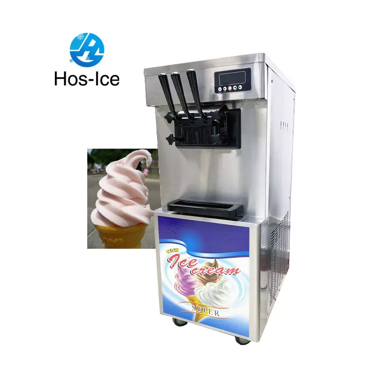 コンプレッサーエアポンプ付き自動ハードソフトメイキングメーカーブレンダーコーンアイスクリームカップマシンフルーツ