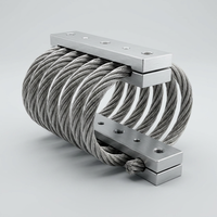 Isolateur de vibrations en câble métallique en aluminium/acier inoxydable Hoan JGX-0956D-72A, taille personnalisable, installation flexible, amortisseur de chocs