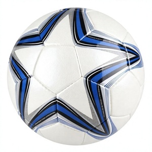 Custom Logo PVC/PU Lightweight Durable Eco-Friendly <b>Machine</b> Stitched Blue Customizable Indoor/Outdoor <b>Football</b> Ball for Team - Product Image 1