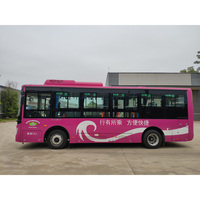 Bus Électrique Touristique Vert - Véhicule Automatique LHD 50 Places pour Opérations de Visites Urbaines Écologiques