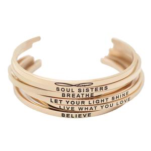 <span class=keywords><strong>Oro</strong></span> Invita Coraggio braccialetto inciso in bianco <span class=keywords><strong>sottile</strong></span> braccialetto gioielli personalizzati - Product Image 1