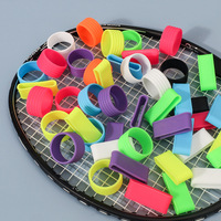 Accessoires : Anneau de poignée en silicone extensible pour raquettes de squash et de tennis, anti-transpiration