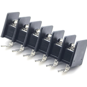 Borniers de connexion à insertion coudée pas de 9,5 mm, noirs, 1*6P - Product Image 1