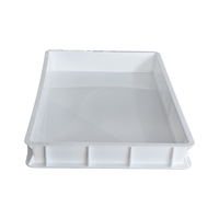 Boîtes de rangement empilables blanches de qualité alimentaire Boîte rectangulaire en plastique pour fermentation de pâte à pizza avec couvercle pour boulangerie