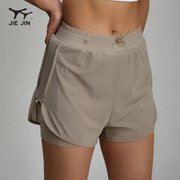 Shorts de course légers à cordon de serrage JIEJIN OEM&ODM pour femmes, pantalons et shorts de yoga pour la course à pied