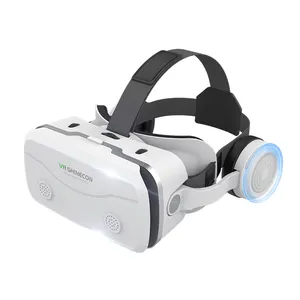 巨型屏幕3D VR眼镜，带耳机VR头盔3D耳机VR游戏/教育/电影