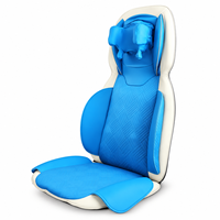 Coussin de massage électrique vibrant chauffant en cuir PU avec commande filaire manuelle pour la maison, le bureau et la voiture – Masseur complet